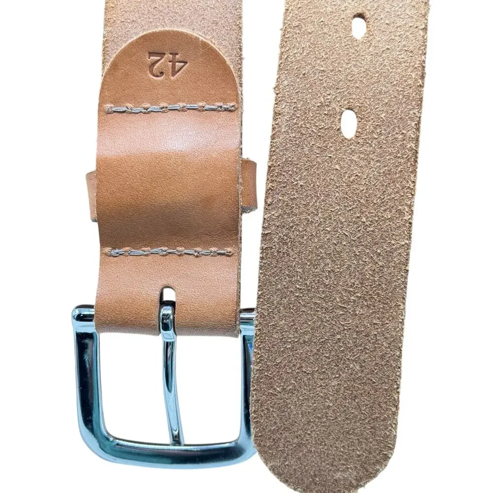 Leather Works Minneapolis Rustic Leather Belt SZ 42 Mens Brown Western Workwear